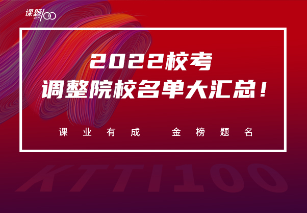 取消校考！2022校考调整的院校名单大汇总！